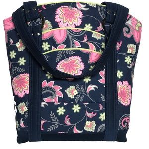 Designs By Rebekah Navy & Pink Floral Shoulder Bag